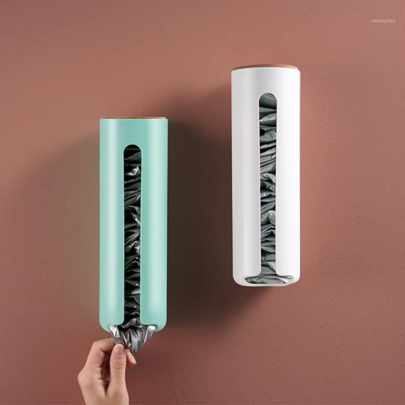 

Garbage Bag Storage Box Seamless Suction Cup Household Plastic Bag Storage Holder For Kitchen1