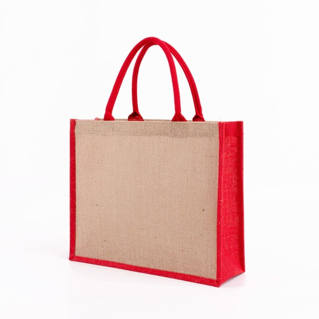 

hh burlap bag with laminated interior and soft cotton handle, women shopping grocery bags, bridesmaid gift bag women handbag tote bags 2520