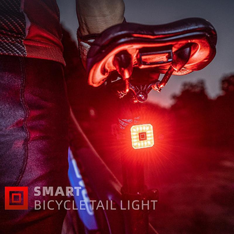 

Mountain Bike Light Smart Sensor USB Rechargeable Cycling Safety Tail Lamp