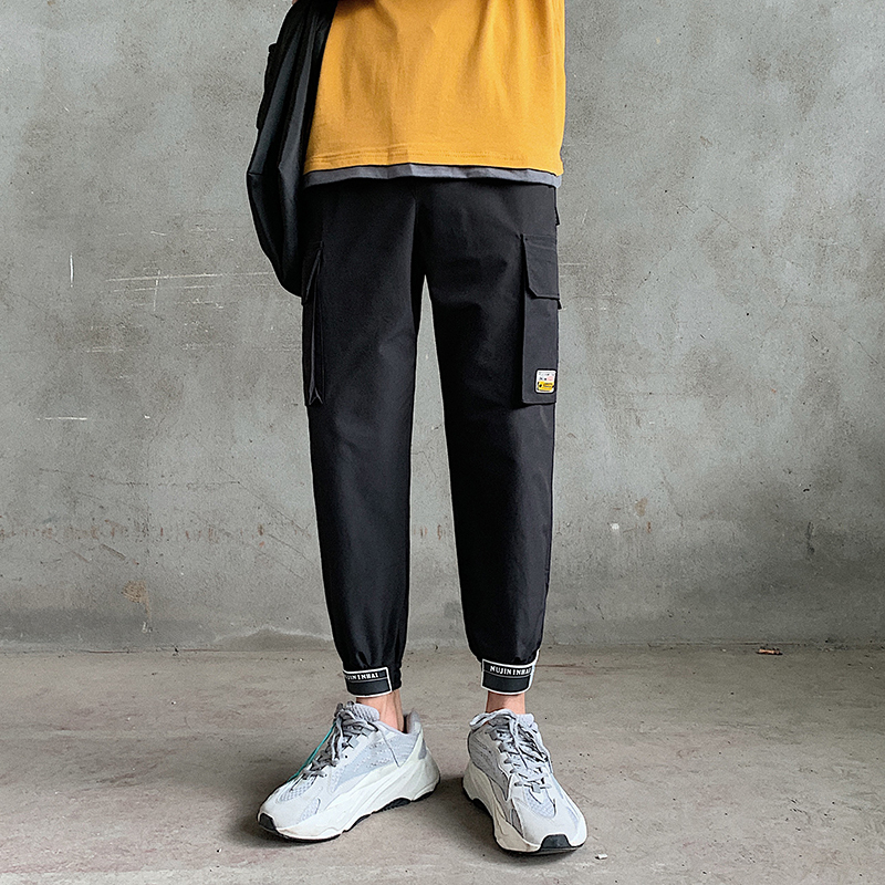 

2021 New Ankle-length Streetwear Spring Autumn Hip Hop Pants Men's Casual Korean Oversize Joggers Trouers 78kt, X21 2