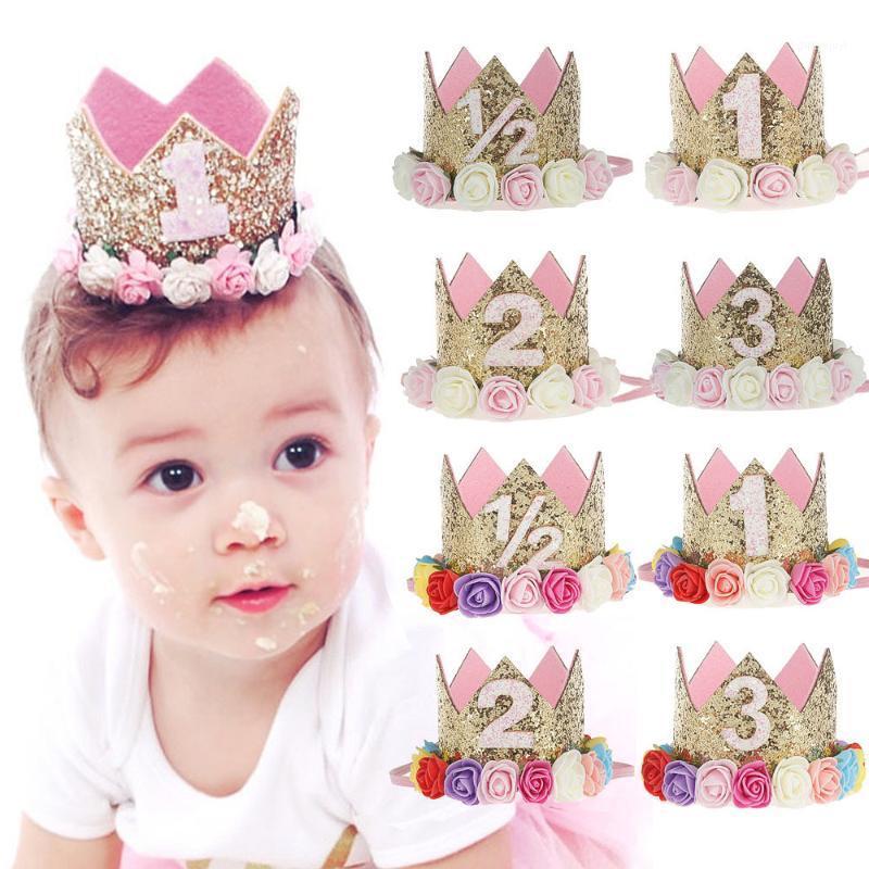 

Baby Girl Child Flower Crown Hair Ornaments Baby Headdress Girl Shiny Princess Hair Band Headband Kids Crown Accessories1