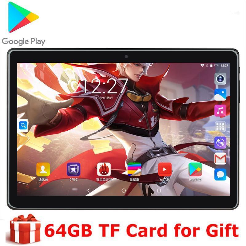 

10 inch Android 9.0 OS Tablet Quad Core 3G Dual SIM Phone Calling Tablets PC 1280*800 FHD IPS 32GB ROM GPS WIFI Free Gifts1, White