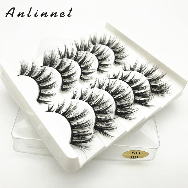 

5 pairs of 5D false eyelashes natural soft eyelash makeup eyelashes thick false eyelash extension make up tool