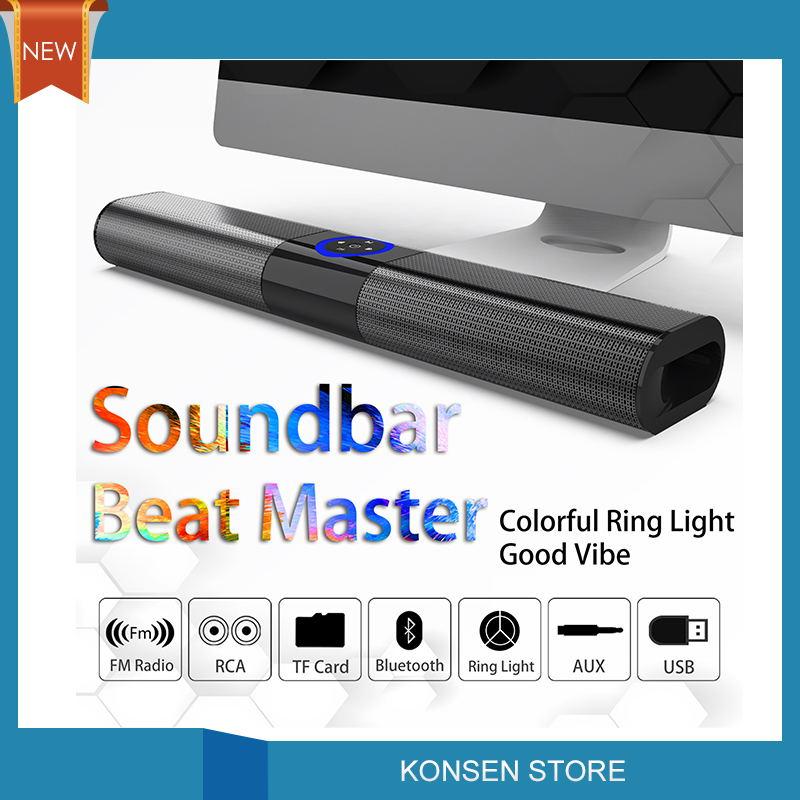 

3D Surround Soundbar Bluetooth 5.0 Speaker Wired Computer Speakers Stereo Subwoofer Sound bar for Laptop PC Theater TV Aux 3.5mm