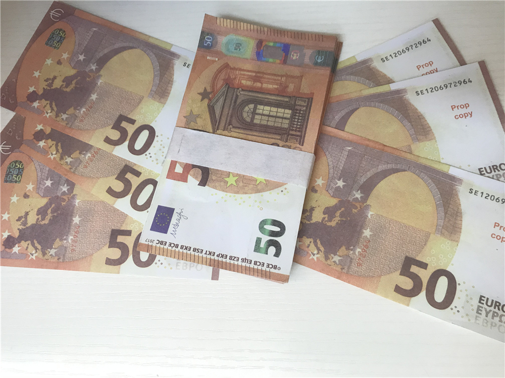 

2021 Cross-border Hot-selling Movie money euro 50 Paper copy banknote prop money euro 100pcs/pack 030