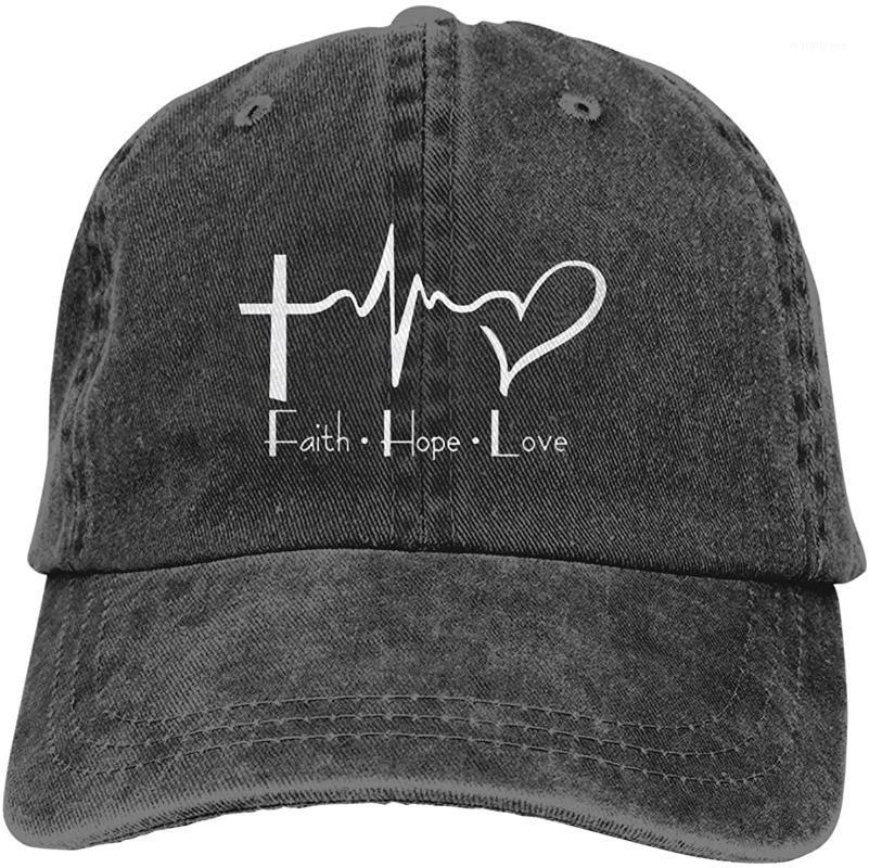 

Faith Love Hope Unisex Soft Casquette Cap Vintage Adjustable Baseball Caps1, Gray