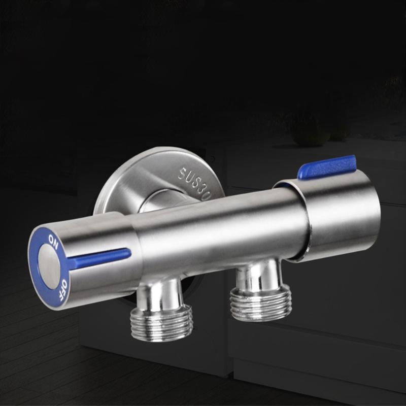 

Bathroom Washing Machine Double Handle Stainless Steel Cold Water