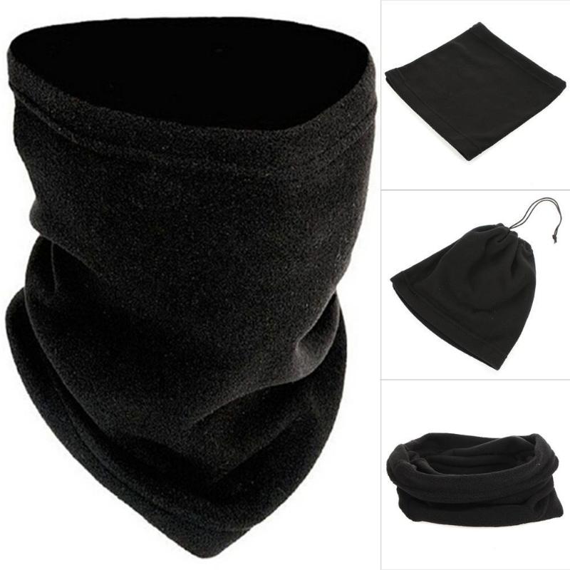 

Unisex Beanie Hats Ski Snood Scarf Women Men Face Scarf Thermal Winter Fleece Mask Warmer Neck Spring Snood M3A1, Black