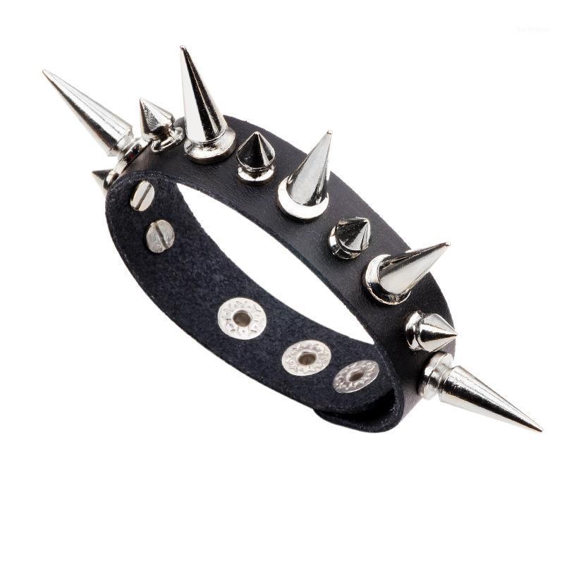 

Rivet Leather Punk Style Bracelet Unisex Black Rock Style Rivet Bracelet 2020 Fashion Jewelry Gift Cosplay Costume Accessories1