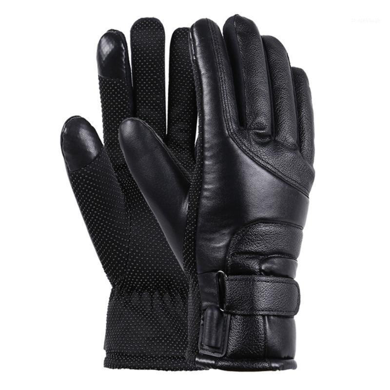 

Ski Gloves 7.4V Lithium Battery Heating Gloves Warm Three-speed Adjustment Windproof Add Velvet Thickening Winter Glove1, A blue