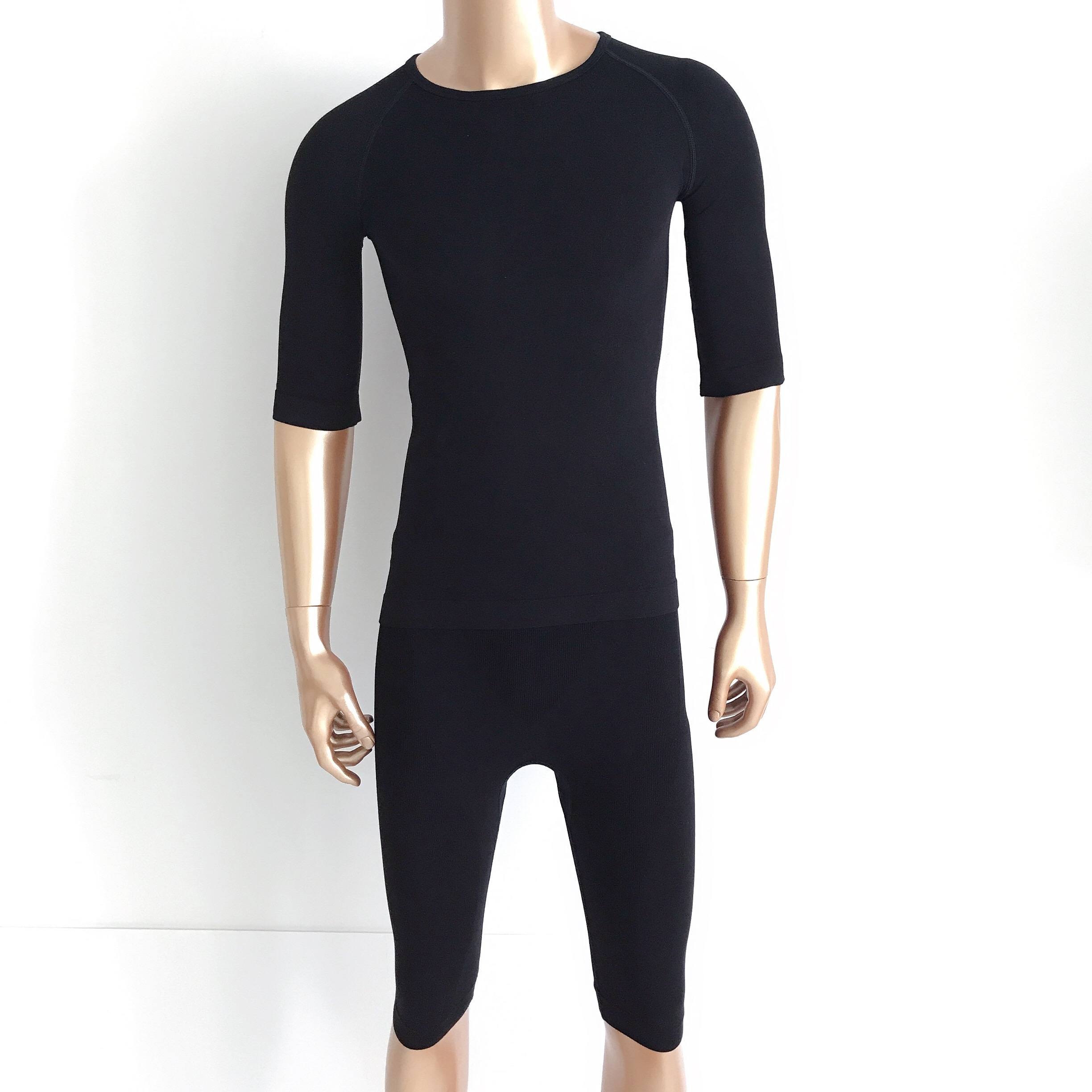 bodytech underwear set ems training suit black sport under cloth miha suit electrical muscle stimulation training fitness undergarment-image-584266990