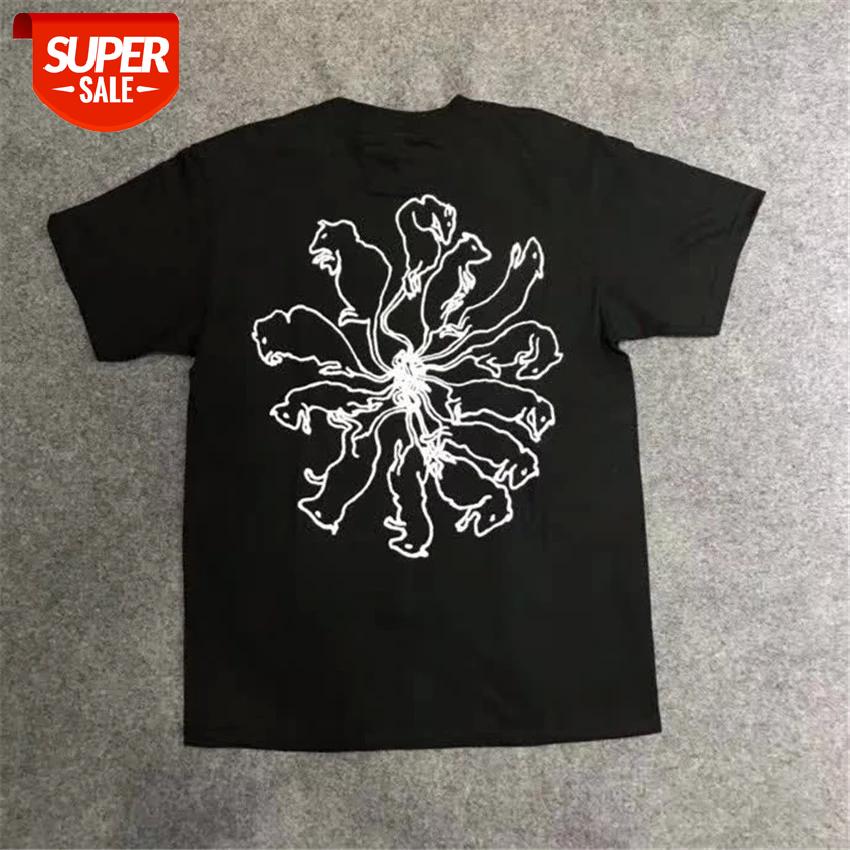 

Rat Logo CPFM T-shirt Fear of The Rat CPFM.XYZ 3D Foam Print t shirt Black White Tops #NH2z, White;black