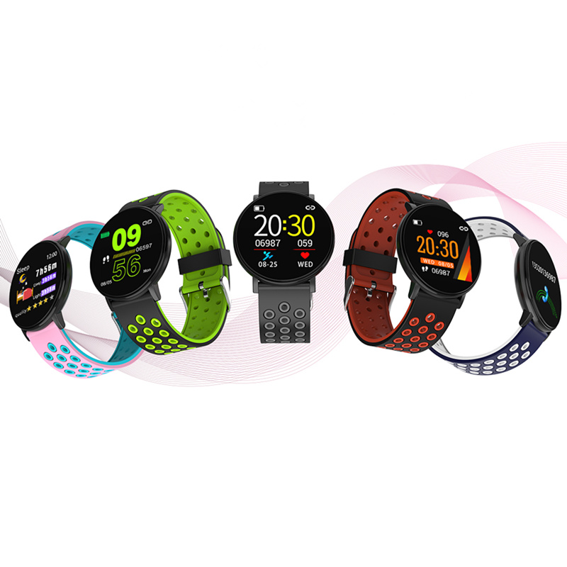 

W8 Man Sport Watches Smart Wristbands Bracelet Round Bluetooth Waterproof Male Smartwatch Men Women Fitness Tracker Wrist Band for Android IOS Cellphone Wholesale