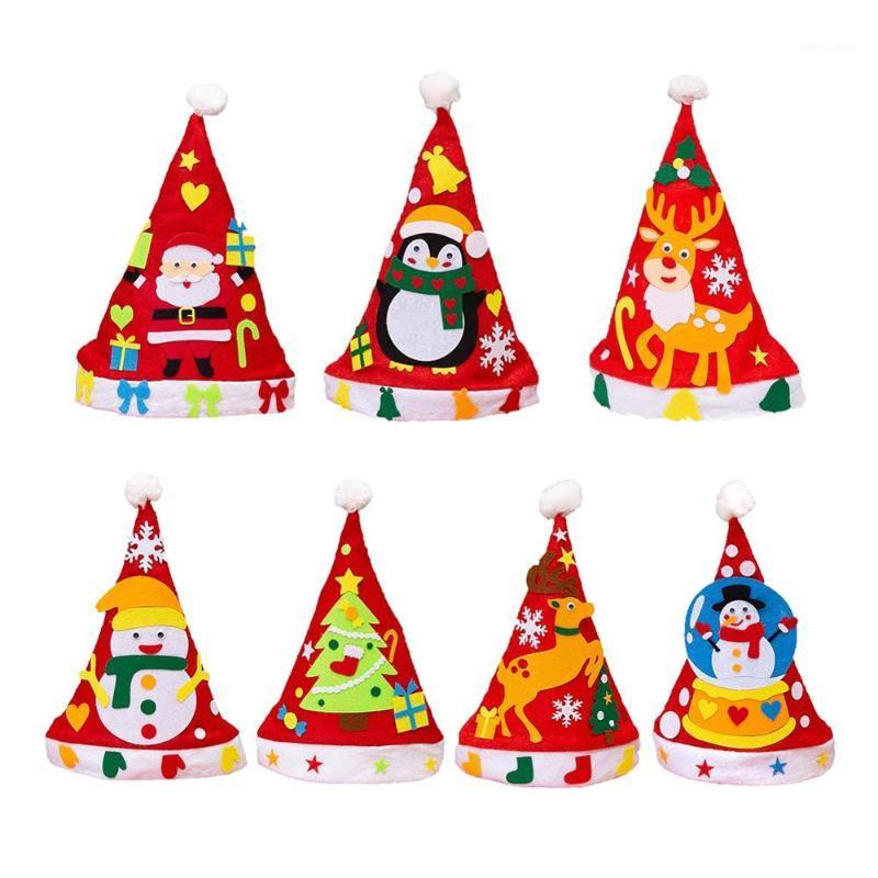 

Christmas Hat DIY Kit Cute Christmas Hat Diy Handmade Interactive Production Family Activity Toys Various Patterns·1