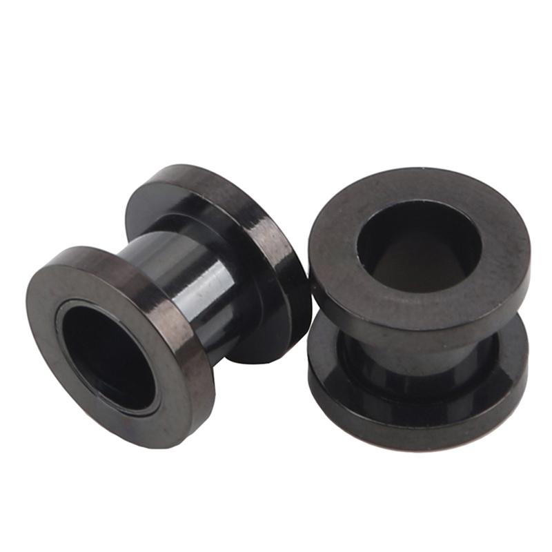

Gold Black Alloy Cheater Faux Fake Ear Plugs Flesh Tunnel Gauges Tapers Stretcher Earring 2pcs=1pair