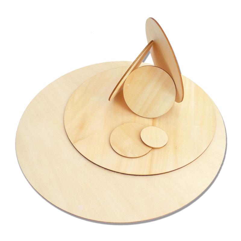 

10~300mm blank cut circle round wood crafts scrapbooking rings hair accessories