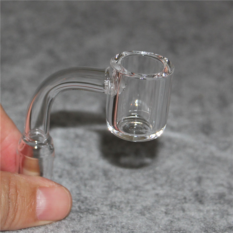 

4mm Thick Flat top Quartz Banger domeless quartz nail 10mm 14mm 18mm male female 45 90 Degrees 100% real Quartz Banger Nails Free shipping