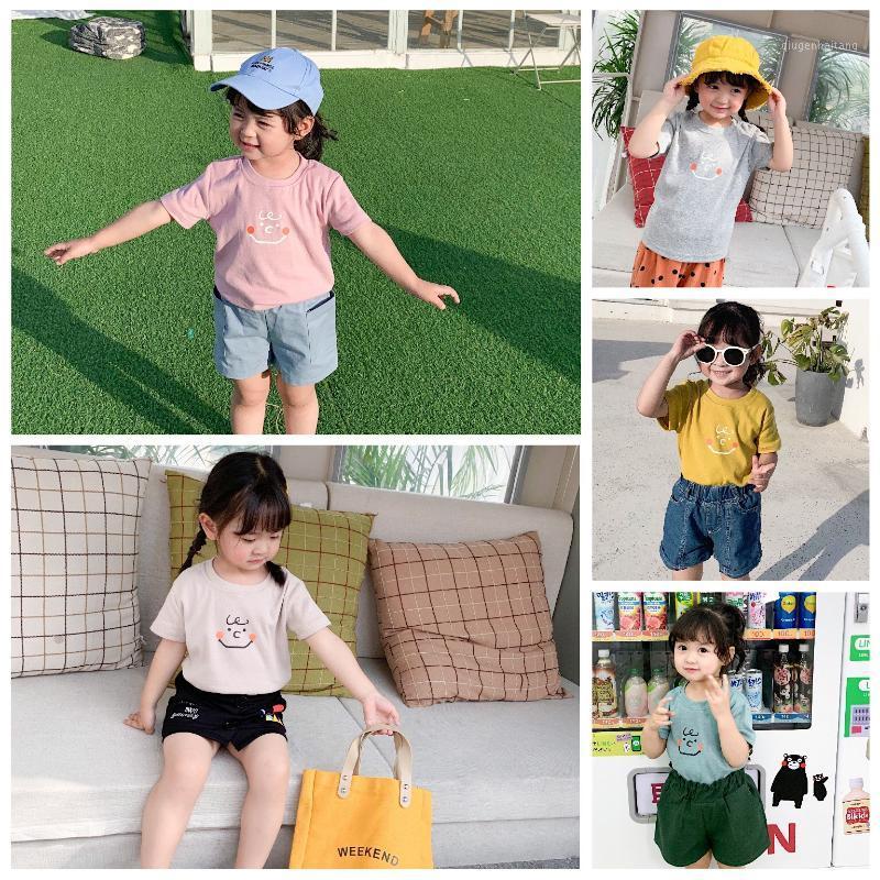 

3758 5 Colors Children T Shirts Summer 2020 Cartoon Short Sleeve Baby Girls Boys Tops Tee Shirts Kids Casual Summer Clothes1, Pink