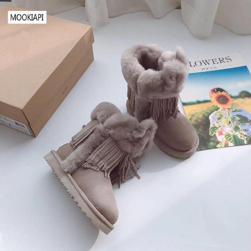 

Australia's top quality children's snow boots in 2020, real sheepskin, natural wool, fashionable children's shoes, four colors, Same picture