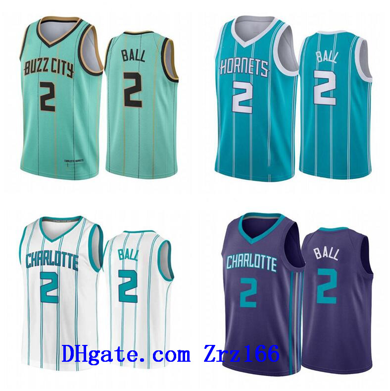 

Men CharlotteCity Team 2 LaMelo Ball 2020-21 Mint White blue Green City Jersey