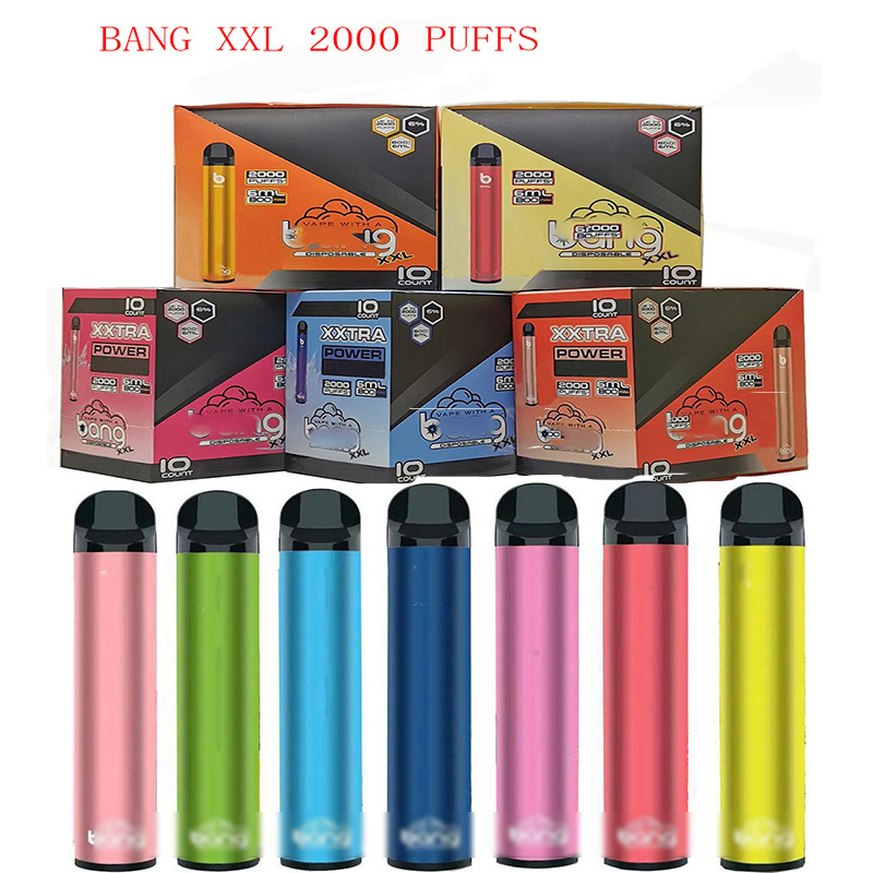 

NEW Bang XXL Disposable Vapes Pen puff Bar xxl Device 800mAh Battery 6ml Pods Empty Vapors 2000 Puffs Bang XXtra Vape Kit