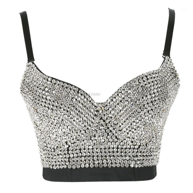 

Shiny Rhinestone Crop Top Women Shining Backless Bustier Sexy Festival Top Party Nightclub Dance Stage Vest cropped Corset1, Color 18