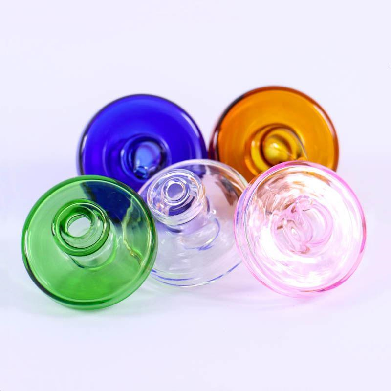 

Wholesale Cute Glass Cap dome different Colors for Smoking Accessories bongs water pipes, dab oil rigs,38mm Quartz banger caps