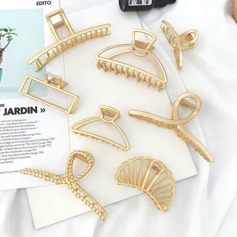 

Women's Metal Geometric Blond Hair Clip Metal Alloy Geometric Shape Crab Clip Hairpin Hairpins Girls Headdress Hairgrip