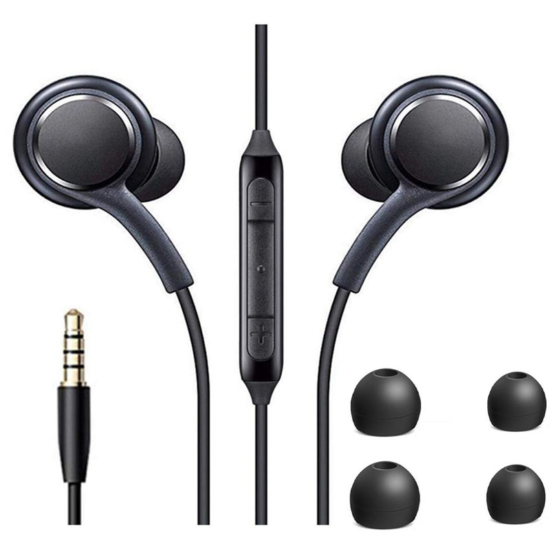 

3.5mm Stereo Headset Earphone Microphone for Samsung Galaxy S10 S9 S8 Plus S7 S6 Edge Note 9 8 7 Handfree Headphone Bass Earbuds