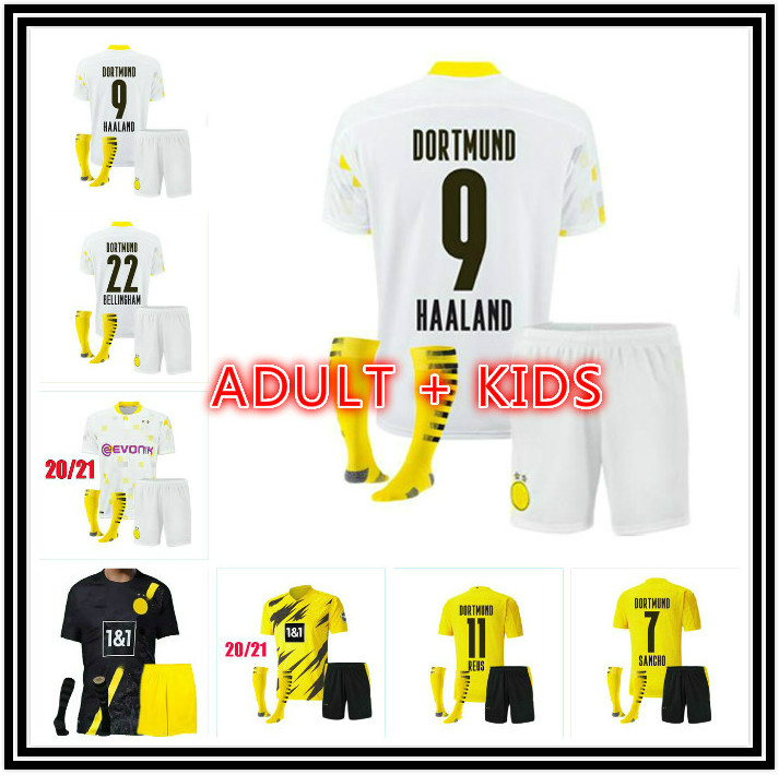 

20 21 Borussia HAALAND REUS dortmund soccer jerseys 2020 2021 HAALAND BELLINGHAM SANCHO HUMMELS BRANDT football shirt men kids kit uniforms, Black;yellow