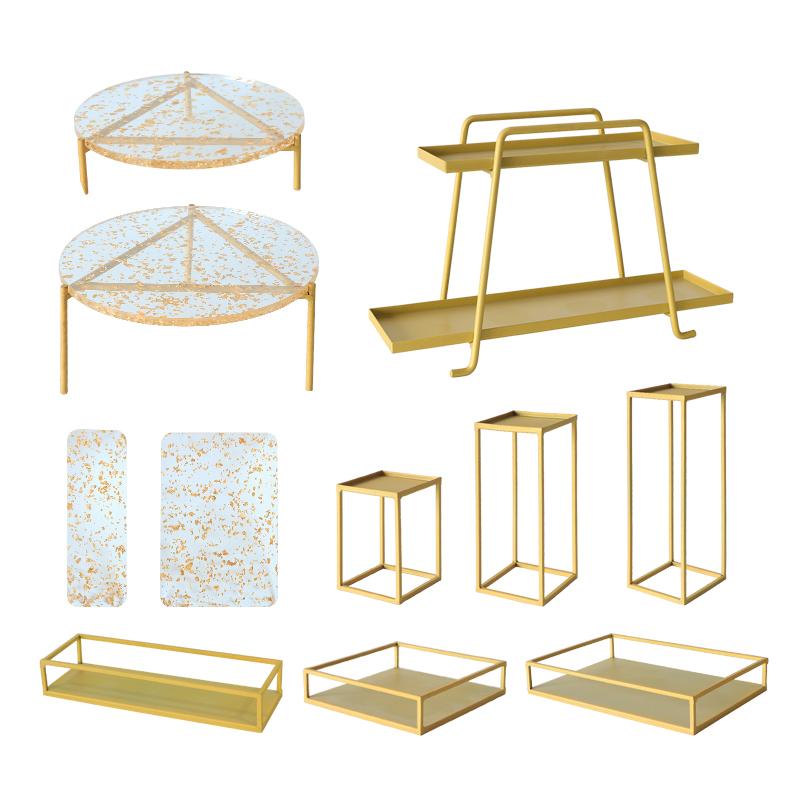 

Other Bakeware 1pcs -3pcs/lot Gold Metal Wedding Multi-Layer Cake Stand Rack Set Festival Party Display Tray