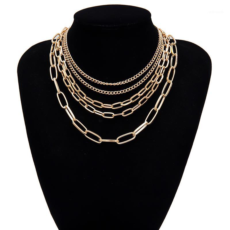 

Gothic Chunky Multi Layer Baroque Pearl Chain Necklace Collares Punk Heart Pendant Choker Necklace Festival Couple Jewelry1