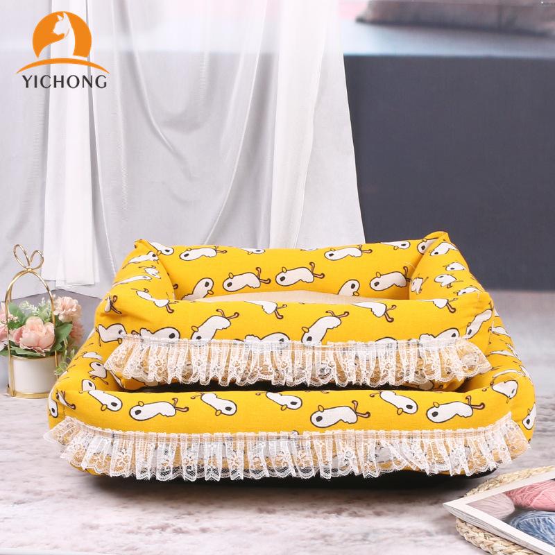 

YICHONG Dogs Bed For Small Medium Large Dogs Big Basket Pet House Waterproof Bottom Soft Fleece Warm Cat Bed Sofa House YC156, 04