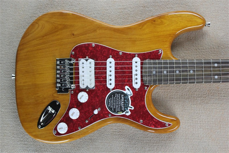 

Fantasy Guitar Club,strat electric guitar,two pieces center line ash body, Chinese guitar