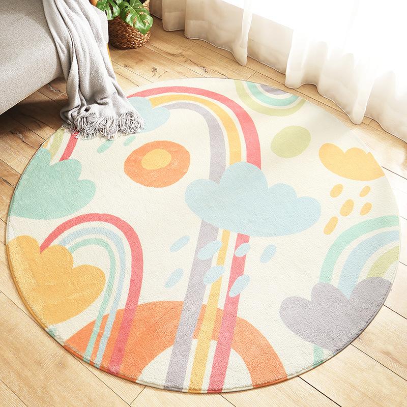 

Nordic Minimalist Lamb Velvet Carpet Japanese Style Living Room Non-slip Carpet Sofa Cushion Ins Girl Bedroom Bedside, Style 12