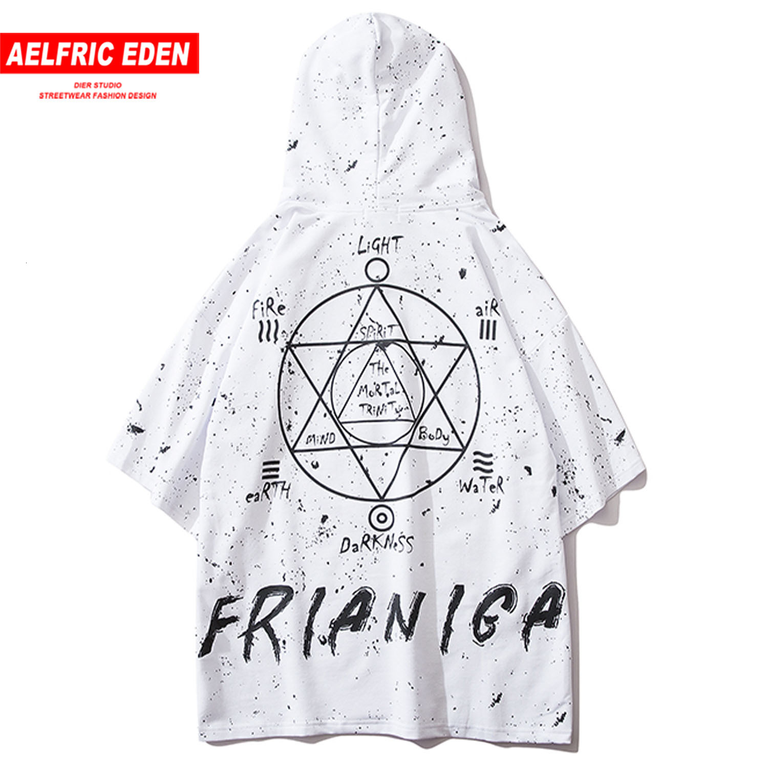 

2021 New Eden Hip Hop Five Gossip Harajuku Fashion Men's Celebrity Street Cover T-shirt Cotton Short Sleeve Informal 0yyr, Black