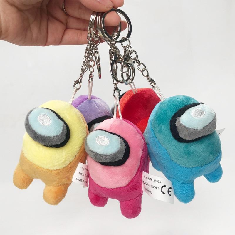 

4"/10cm Hot Anime Game Among Us Keychain Trust No One AmongUs Plush Toys Stuffed Doll Bag Key chain Pendant Xmas Gifts Free Shipping, Multicolor