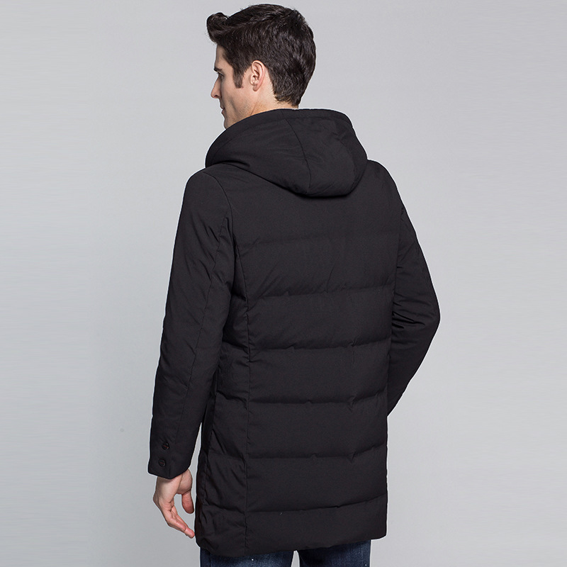 

Long Winter with Thick Hot Male Hood Down Black Coat Parka Men's Jackets Jacket Kj562 Zu2e