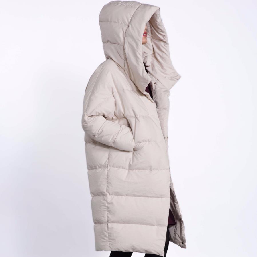 

Winter fashion mark good quality on the long knee 90% duck down female plus size one hot breasted jacket wq132, Beige.