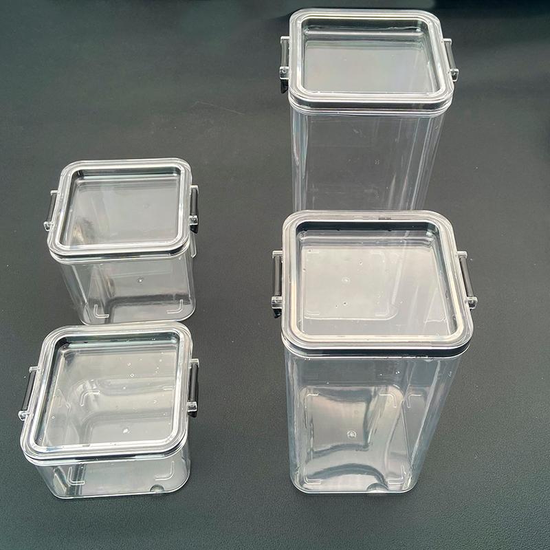 

1800ml Dry Storage Box Containers Transparent Stackable Kitchen Spaghetti Noodles Sealed Tank Organizers bottles