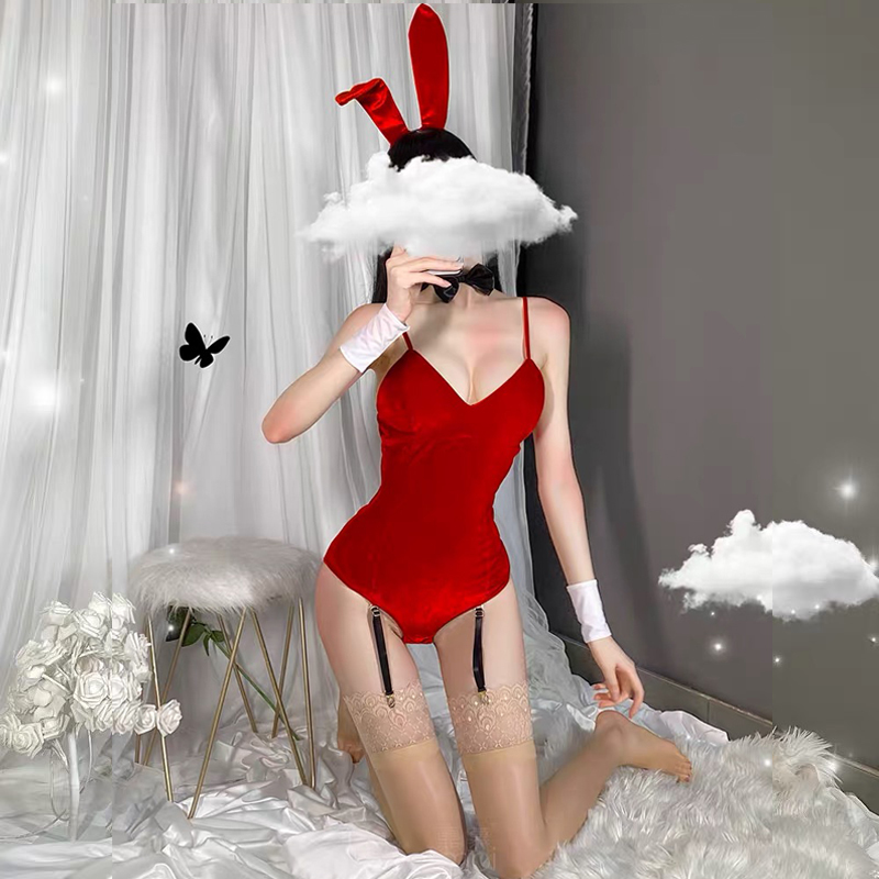 

Kawaii rabbit girl lolita uniform anime cosplay bodysuit erotic dress present for girlfriend playful sexy bunny lingerie