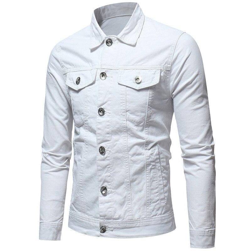 

Men's Denim Jacket Autumn Thin Coat Casual Turn-down Collar Long Sleeve Bomber Jackets Fashion Streetwear Slim Cool Outwear, Black