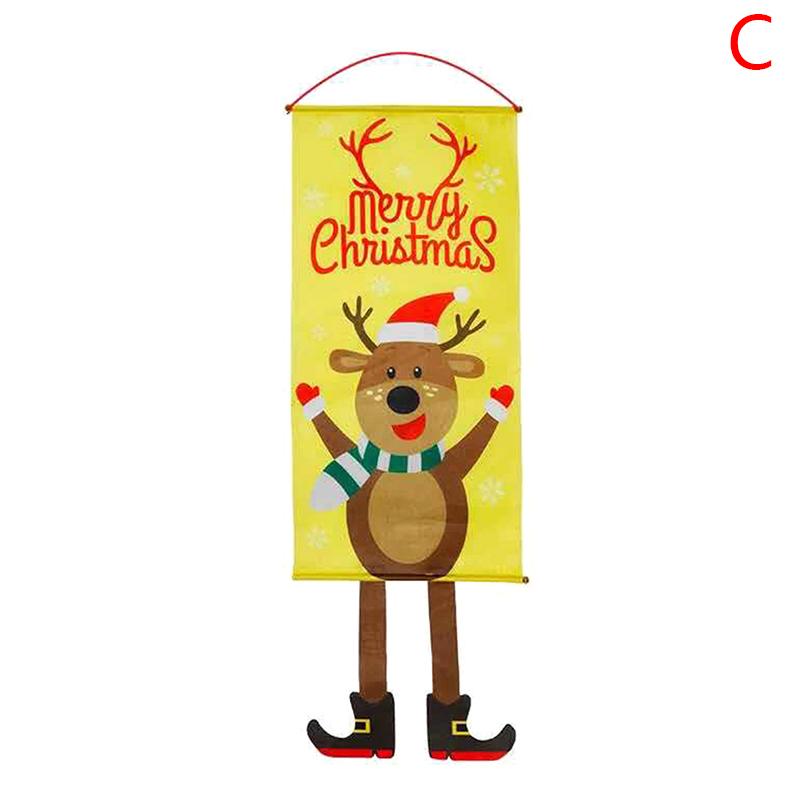 

Merry Christmas Decorations For Home 2021 Ornaments Garland New Year Porch Sign Xmas Door Decor Hanging Cloth