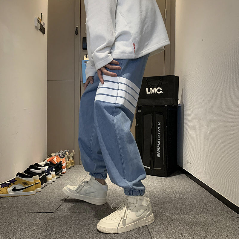 

2021 Men's Trousers Autumn New Winter Fine Adjustment Long Legs Pants Youth Clothing IHSF, Black
