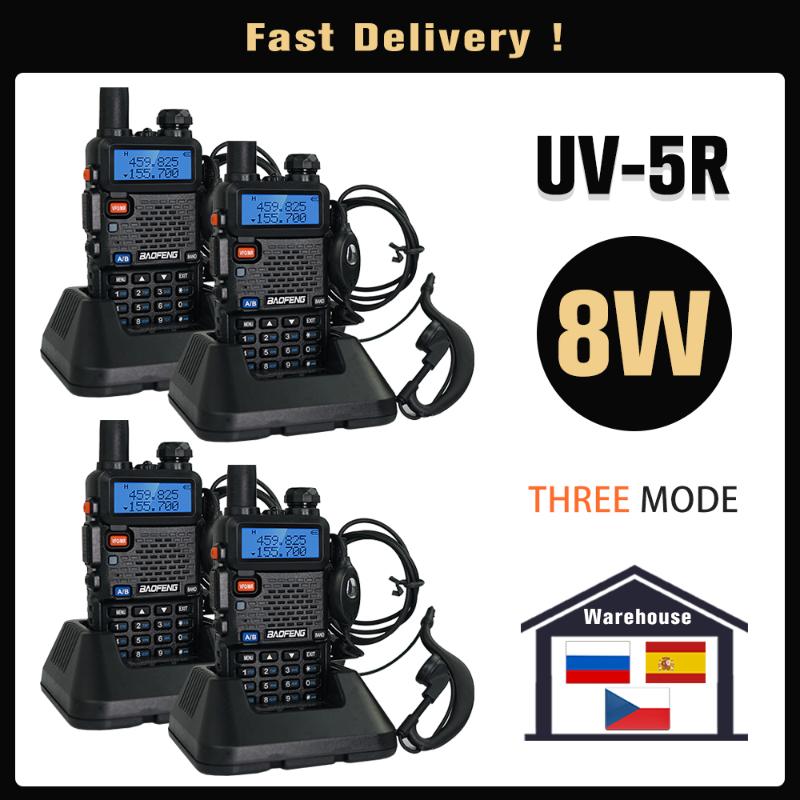

Original Baofeng UV 5R Walkie Talkie Real 8 Watts UV-5R Dual Band UHF VHF Fast Deliver from Spain Russia One Year Warranty