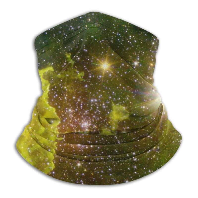 

Deep Space Galaxy Nebula Scarf Bandana Headband Outdoor Climbing Warmer Face Mask Space Green Yellow Moon Astrology Born Cosmo