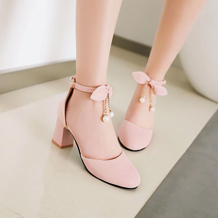 

Big Size 11 12 13 ladies high heels women shoes woman pumps Round head Package the heel Package toes Thick with Single shoes, Black