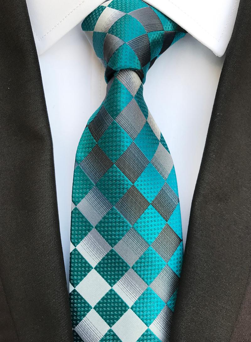 

Bow Ties 8cm Width Latest Fashion Diamond Plaids Tie Unique Shirt Suits Necktie Cravate For Men