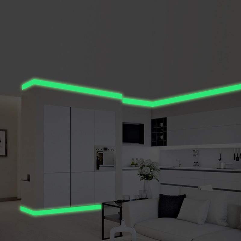 

Luminous Band Baseboard Wall Sticker Living Room Bedroom Eco-friendly Home Decoration Glow in the Dark DIY Strip Warning Sticker