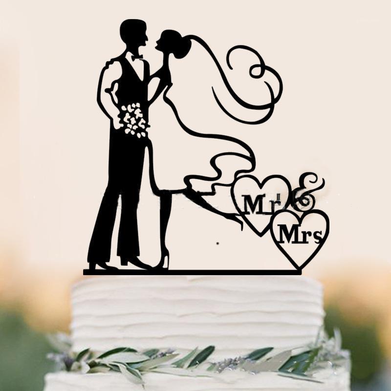 

Acrylic Wedding cake topper Mrs & Mrs wedding Confession party Cupcake toppers dessert decoration propose cake baking supplies1